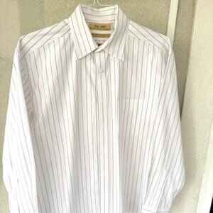 Roundtree & Yorke Gold Label Pinpoint Cotton Dress Shirt
